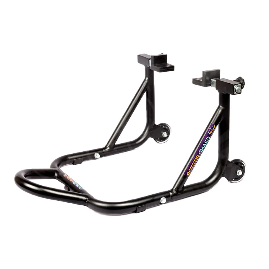 Dismantlable Rear Paddock Stand With 360 Rotation &amp; Skate Wheels (Bike Wt upto: 280 kgs) - Black