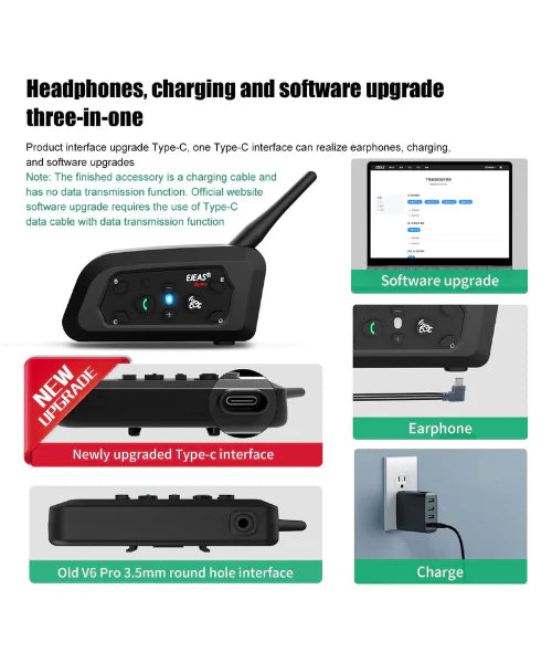 EJEAS VNETPHONE V6 PRO+ BLUETOOTH INTERCOM