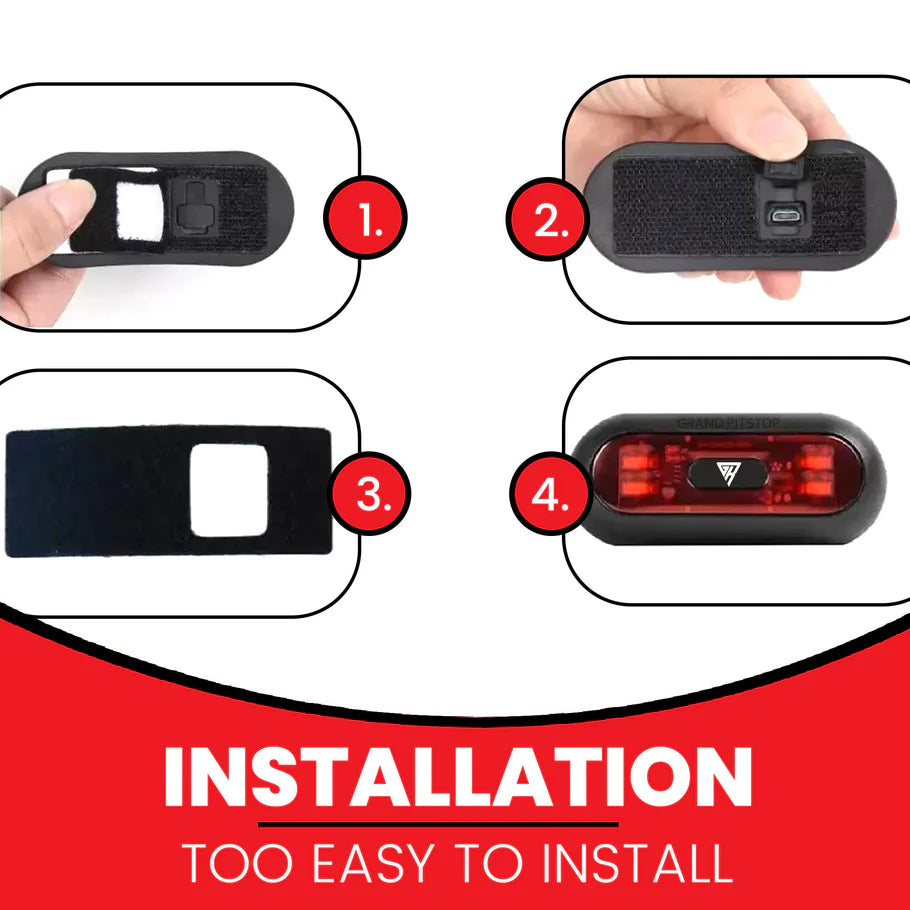 HELMET LIGHT / RED STROBE LIGHT /RECHARGEABLE  HAZARD LIGHT