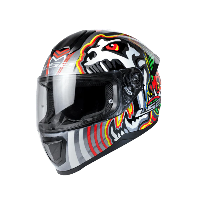 LS 2 FLASH GROWL GLOW IN DARK FULL FACE RIDING HELMET