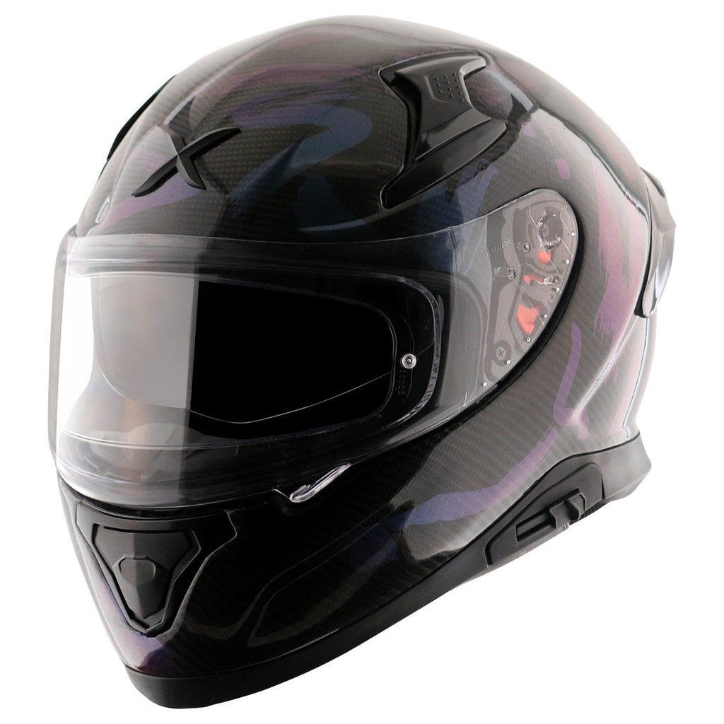 AXOR APEX WEAVED SMALL CHECKERED CARBON FIBER FULL FACE  HELMET