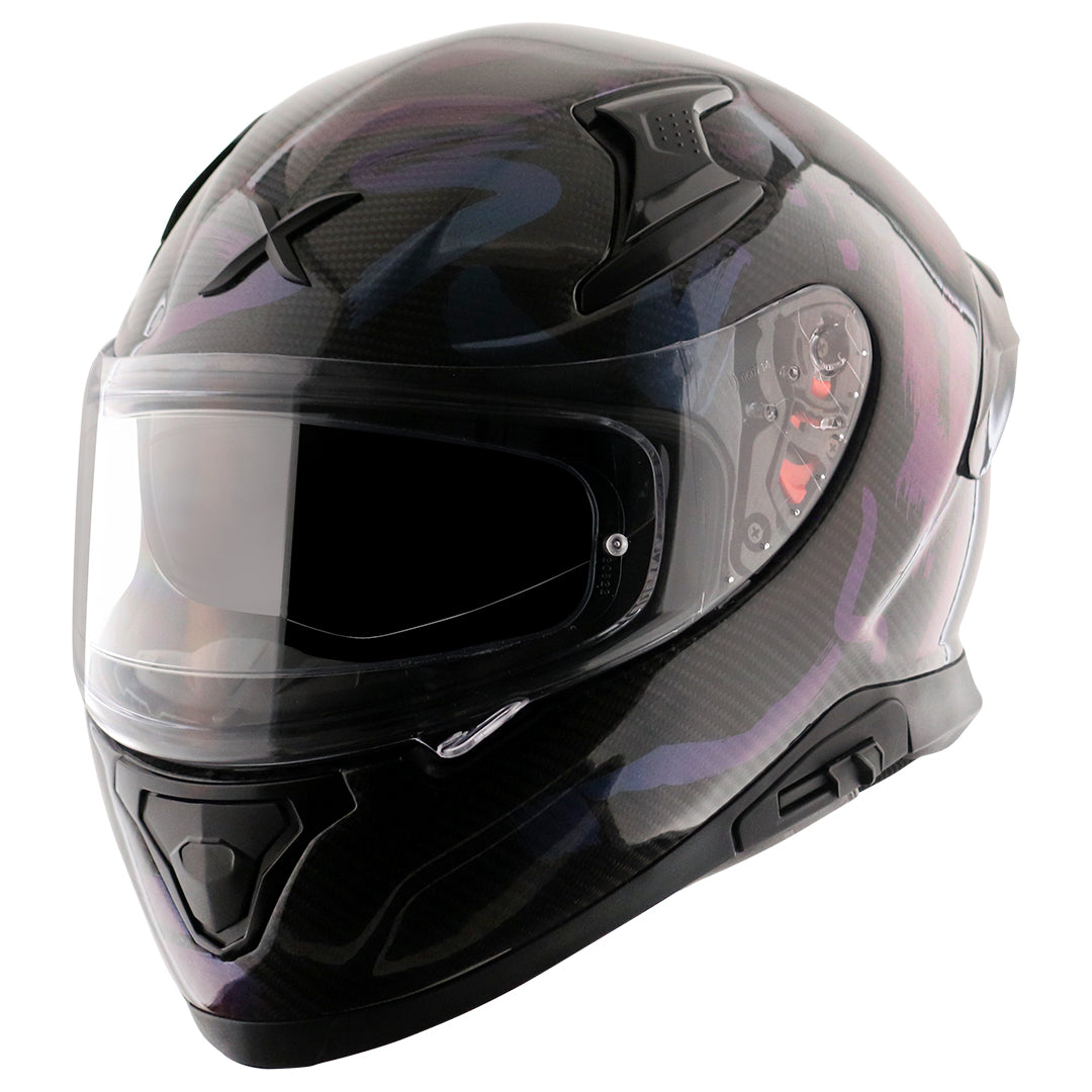 AXOR APEX WEAVED SMALL CHECKERED CARBON FIBER FULL FACE  HELMET