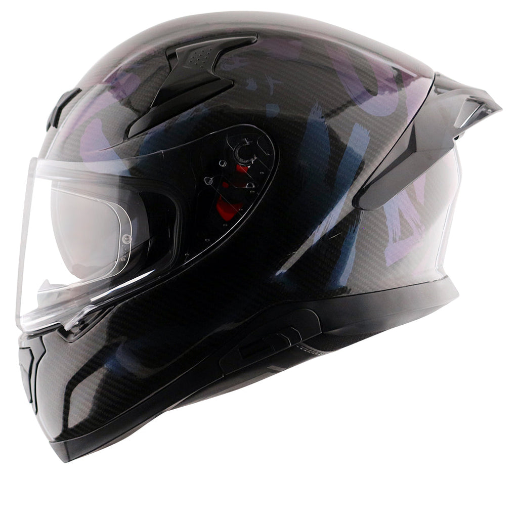 AXOR APEX WEAVED SMALL CHECKERED CARBON FIBER FULL FACE  HELMET