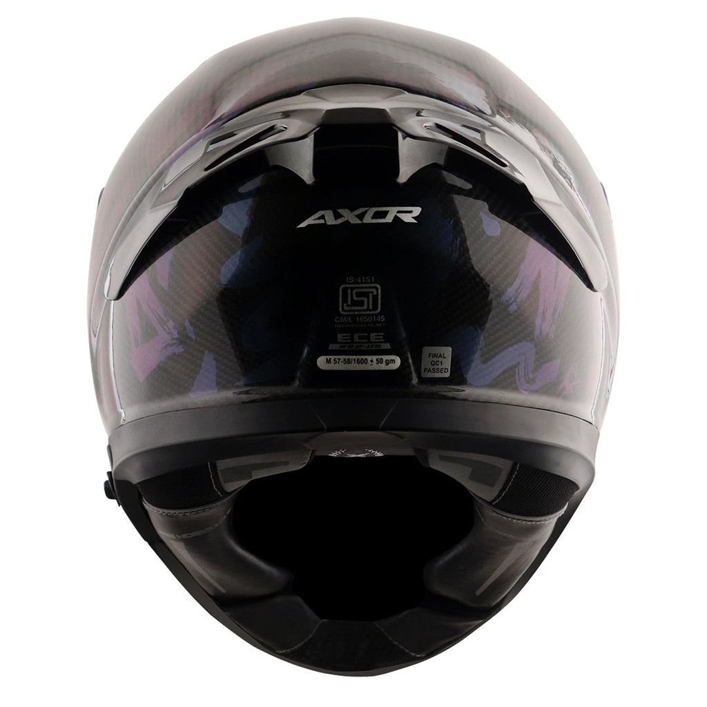 AXOR APEX WEAVED SMALL CHECKERED CARBON FIBER FULL FACE  HELMET