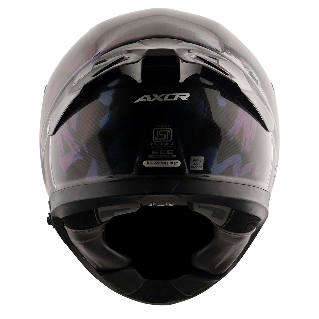 AXOR APEX WEAVED SMALL CHECKERED CARBON FIBER FULL FACE  HELMET