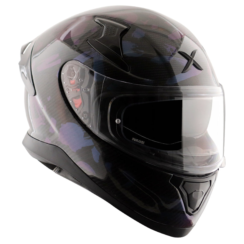 AXOR APEX WEAVED SMALL CHECKERED CARBON FIBER FULL FACE  HELMET