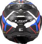 LS2 FF901 ADVANT X CARBON FUTURE II GLOSS WHITE BLUE MODULAR HELMET