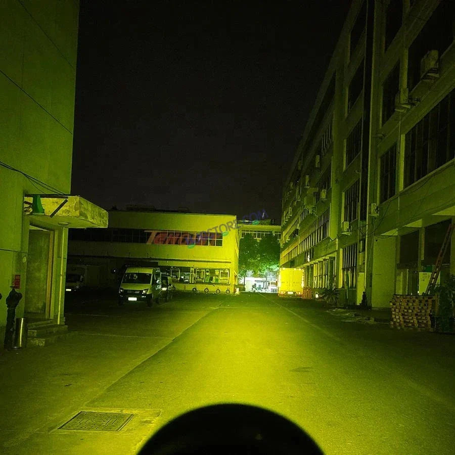 HJG 6 LED 120W ROUND CREE FOGLIGHT FOGLAMP WITH YELLOW COVER 120W 6 LED HJG 120W 5 LED CAR ACCESSORIES LED HEADLIGHTS LIGHTS LED FOG LIGHTS FOR MOTORCYCLE CAR SUV LIGHTS, SET OF 2 WITH WIRING HARNESS KIT HJG 6 LED ROUND 120W