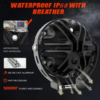 HJG 4 LED 80W ROUND CREE FOGLIGHT FOGLAMP WITH YELLOW COVER 80W 4 LED HJG 80W 4 LED CAR ACCESSORIES LED HEADLIGHTS LIGHTS LED FOG LIGHTS FOR MOTORCYCLE CAR SUV LIGHTS, SET OF 2 WITH WIRING HARNESS KIT HJG 4 LED ROUND 80W