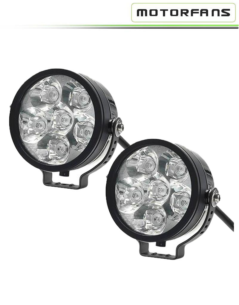 MOTORFANS L6R PRO | 100W (PAIR) FULLY DIMMABLE 6500K 10000LM COMBO BEAM LED AUXILIARY LAMP