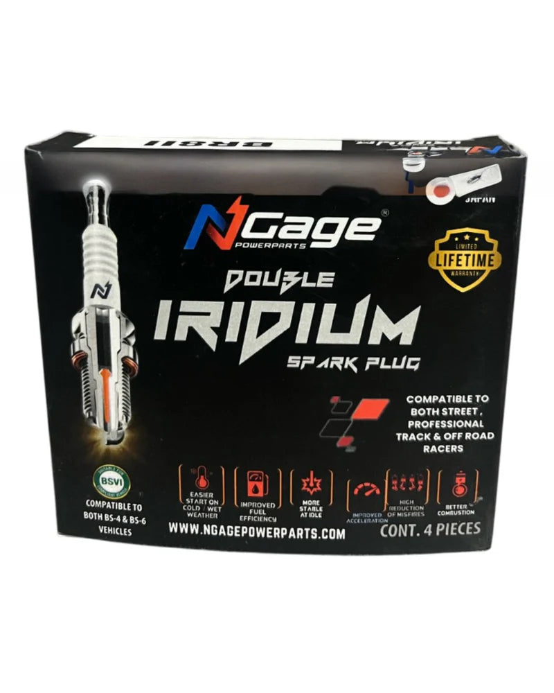 NGAGE DOUBLE IRIDIUM SPARK PLUGS B8RII (SET OF 2) | RE INTERCEPTOR / GT 650