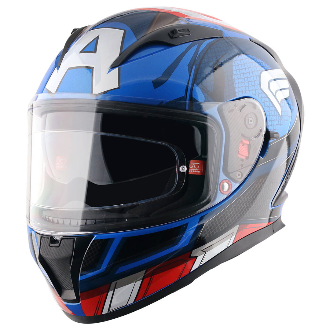 AXOR STREET MARVEL CAPTAIN AMERICA FULL FACE HELMET