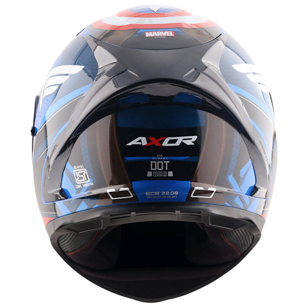 AXOR STREET MARVEL CAPTAIN AMERICA FULL FACE HELMET