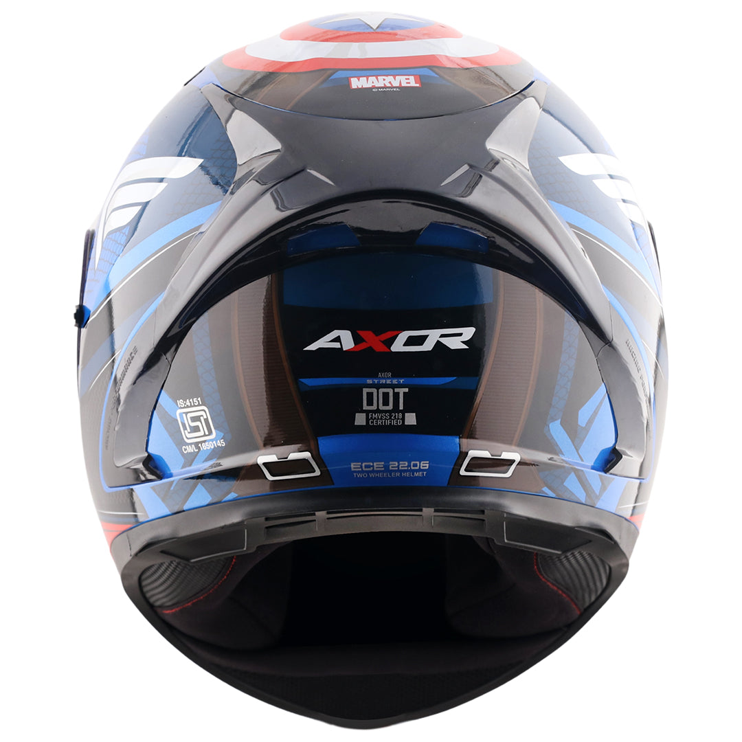 AXOR STREET MARVEL CAPTAIN AMERICA FULL FACE HELMET