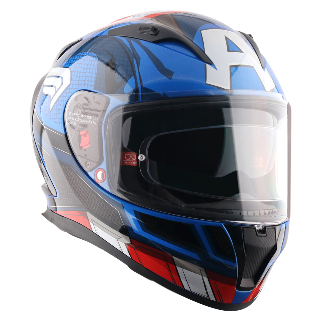 AXOR STREET MARVEL CAPTAIN AMERICA FULL FACE HELMET
