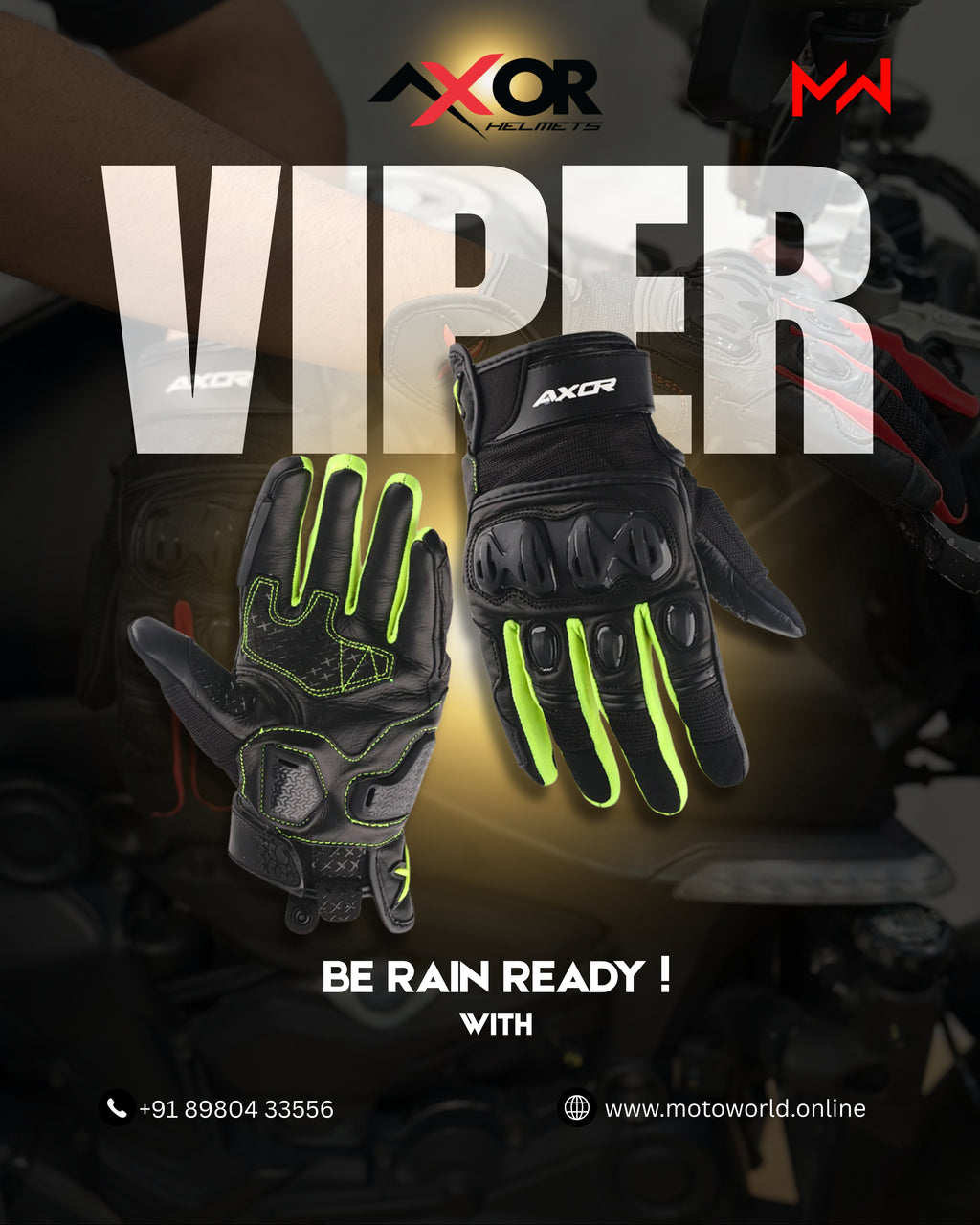 AXOR VIPER SHORT CUFF RIDING GLOVES