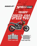 66 BHP STREET PRO SEMI CERAMIC BRAKE PADS | TRIUMPH 400