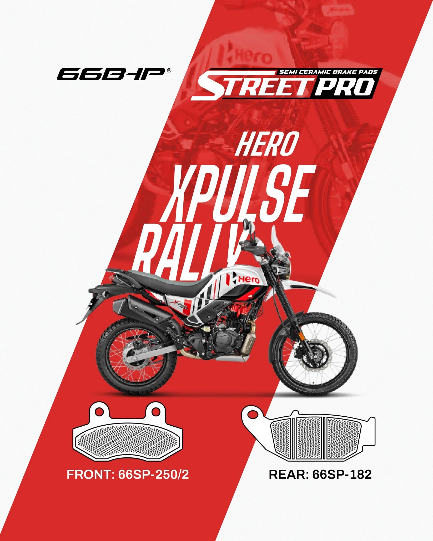 STREET PRO SEMI CERAMIC BRAKE PADS | HERO XPULSE 200 RALLY