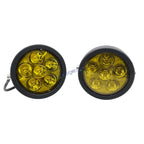 HJG 6 LED 120W ROUND CREE FOGLIGHT FOGLAMP WITH YELLOW COVER 120W 6 LED HJG 120W 5 LED CAR ACCESSORIES LED HEADLIGHTS LIGHTS LED FOG LIGHTS FOR MOTORCYCLE CAR SUV LIGHTS, SET OF 2 WITH WIRING HARNESS KIT HJG 6 LED ROUND 120W