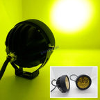 HJG 6 LED 120W ROUND CREE FOGLIGHT FOGLAMP WITH YELLOW COVER 120W 6 LED HJG 120W 5 LED CAR ACCESSORIES LED HEADLIGHTS LIGHTS LED FOG LIGHTS FOR MOTORCYCLE CAR SUV LIGHTS, SET OF 2 WITH WIRING HARNESS KIT HJG 6 LED ROUND 120W